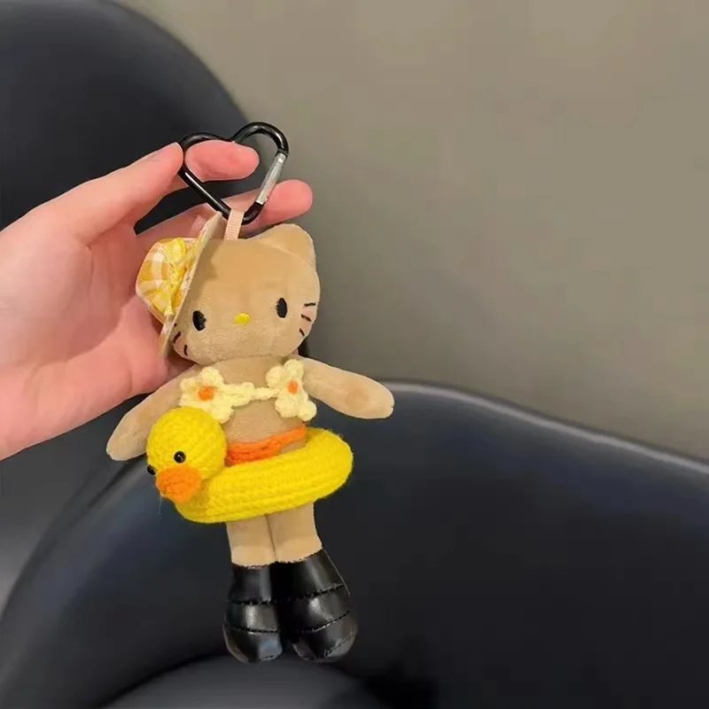 ハローキティぬいぐるみキーホルダーかわいいアニメキティ猫動物おもちゃ人形キーリングペンダント女性のためのバッグノベルティバックパックギフト