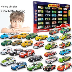 28-piece Mini Metal Iron Pull-back Car Set for Children Drop-resistant Racing Car Model Ornaments Toys Boy Gifts