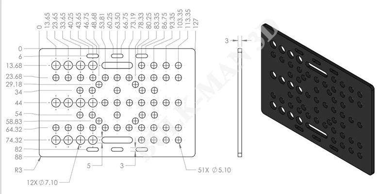 OpenBuilds V-Slot Gantry Platte-Universal