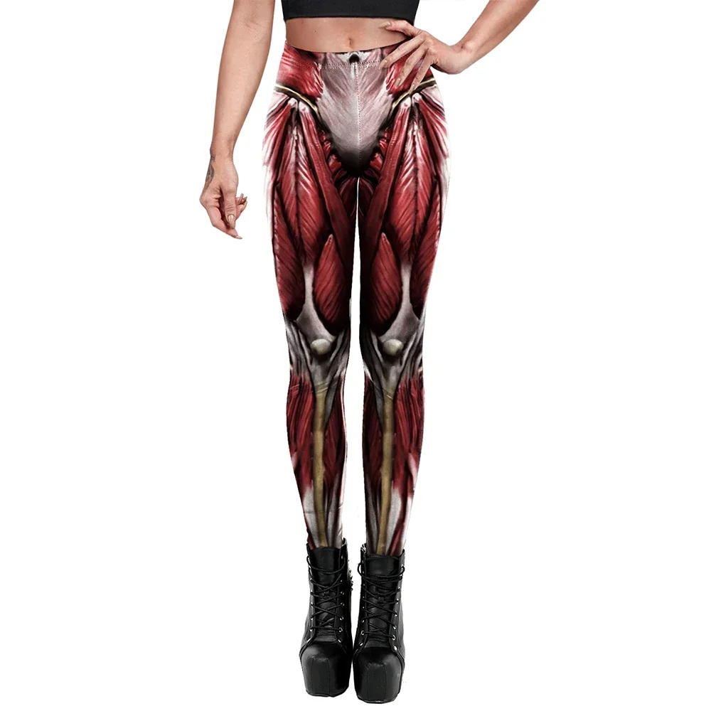 Legging cetak otot 3D baru Serangan Klasik on Titan Cosplay celana legging seksi celana ketat Push Up kebugaran wanita