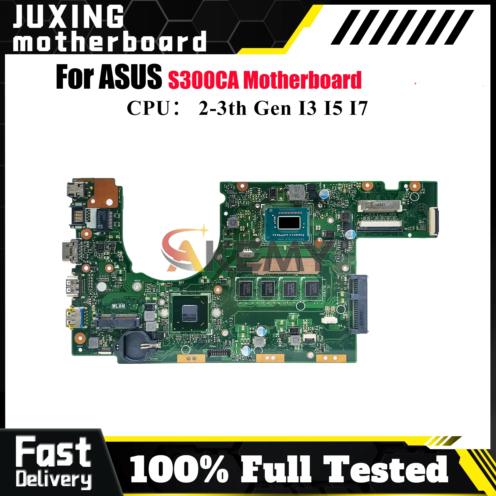 

S300CA Laptop Motherboard For ASUS S300C S300CA Notebook Mainboard With I3 I5 I7 CPU 100% tests OK fast shipping High quality