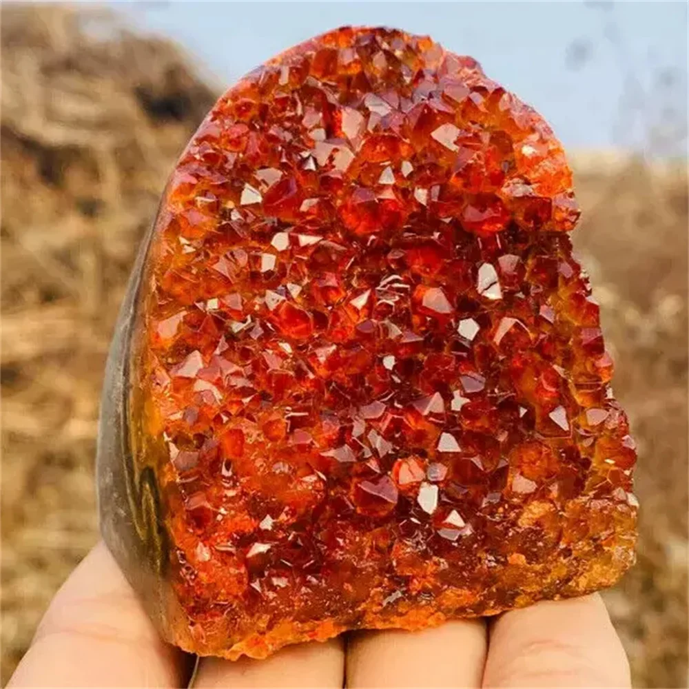 Natural Brazilian  citrine clusters, energy gemstones, spiritual healing, gifts, meditation demagnetization, ornaments