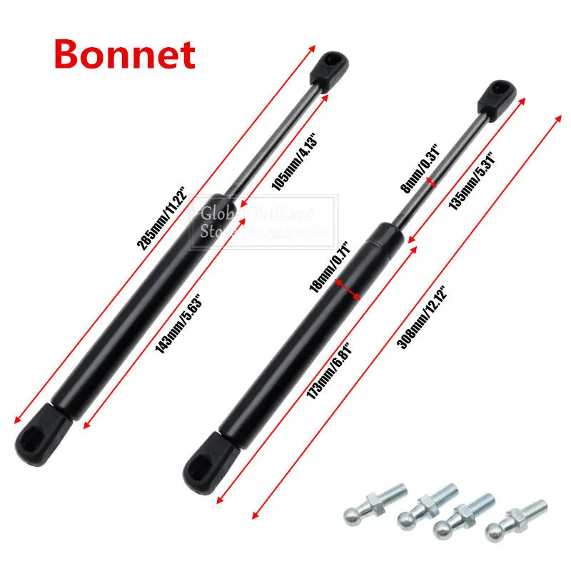 2pcs/6pcs Bonnet/Tailgate/Rear Window Lift Supports Shocks Struts Gas Spring Damper Bars For Jeep Grand Cherokee WJ WG 1999-2004