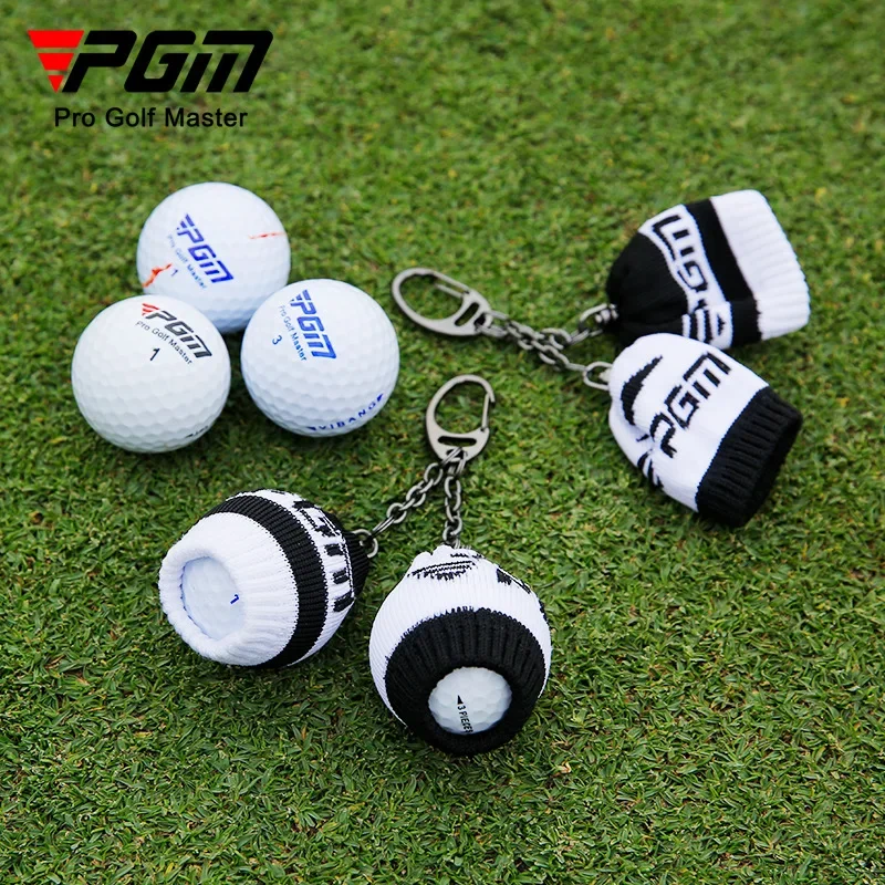 PGM Golf Knitted Ball Cover Men's and Women's Ball Clips Fashion Waist Bag Pendant Portable Buckle Chain QJ003