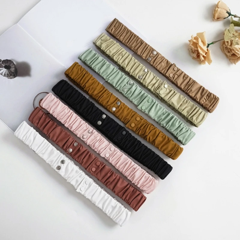 

Women Jeans Belt Stylish Buckles Wide Belt Retros Millennialist Belt Spliced for Daily Wear and Exercise