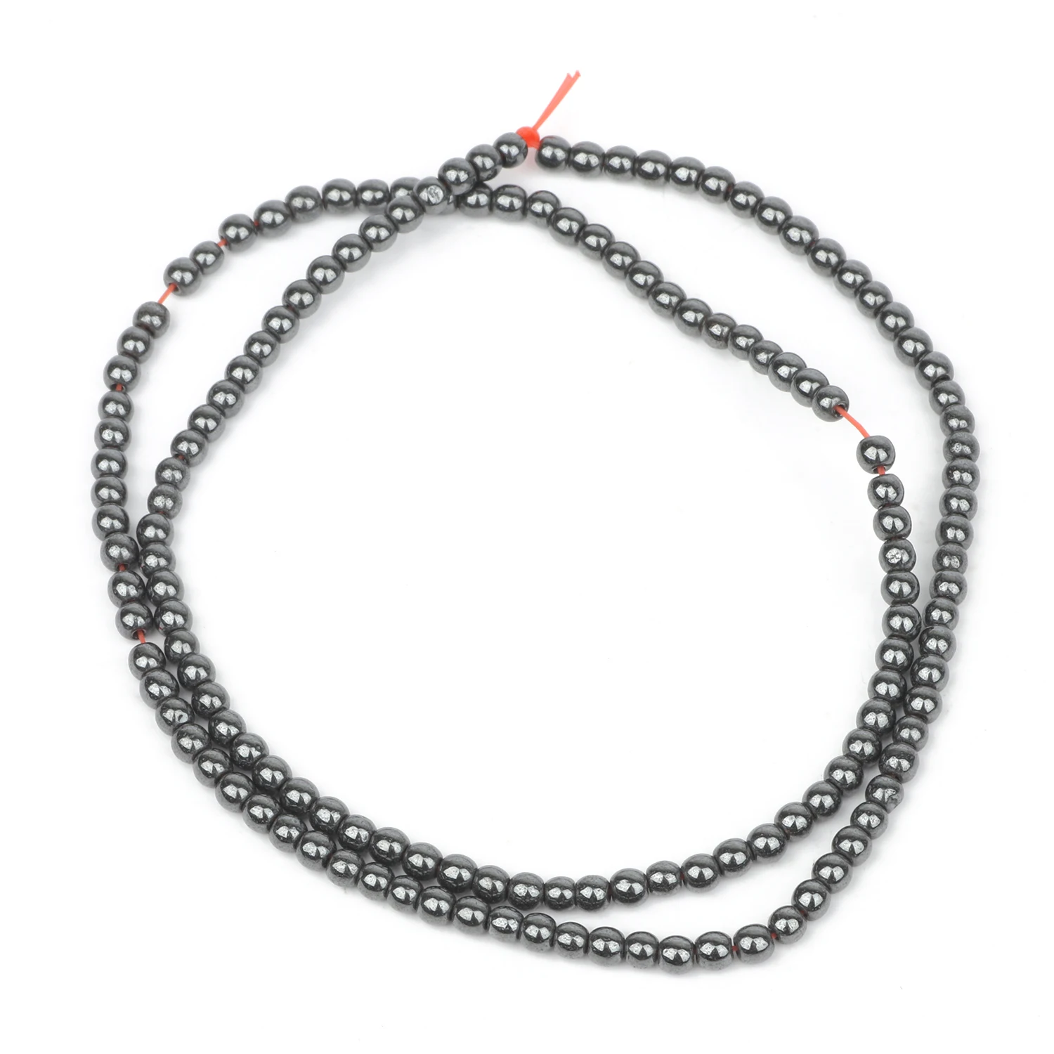 Cuentas espaciadoras sueltas de piedra de hematita negra Natural, 1, 2, 3, 4, 6, 8, 10, 12mm A +, para hacer pulseras y pendientes
