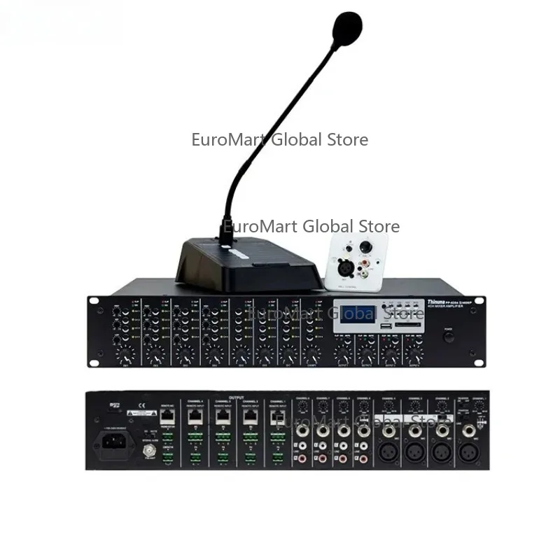 

PP-6284 II Four Channel 4 Zone 8 Input Audio Matrix 150w Public Address System Matrix Fixed Voltage Power Amplifier