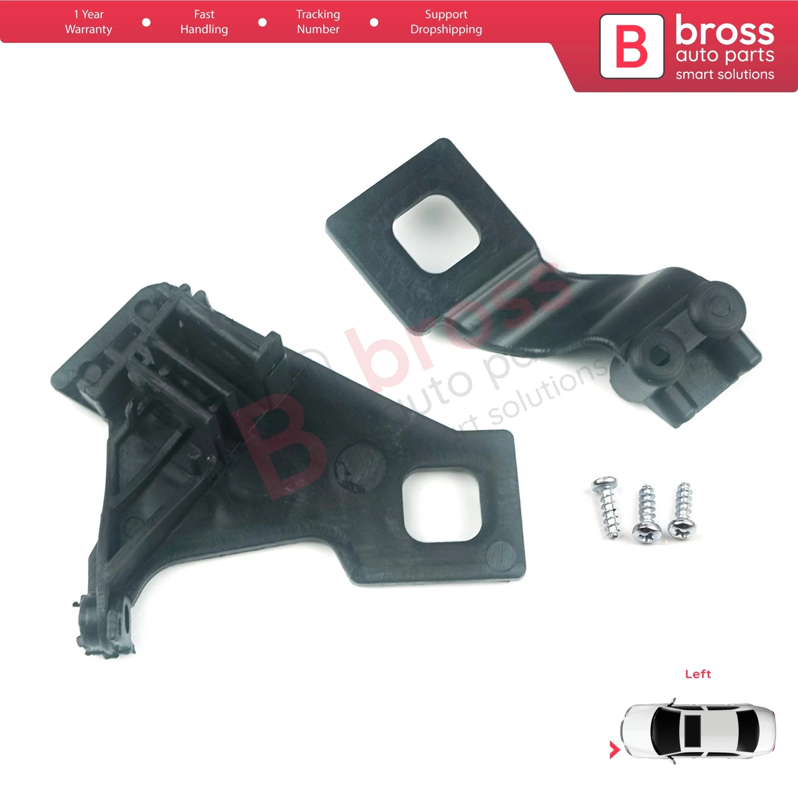 BHL538 Car Headlight Housing Repair Mount Bracket Tab Clips Kit Left Side for Audi A4 RS4 8K2 B8.5 A5 S5 RS5 B8.5 8T0998121B