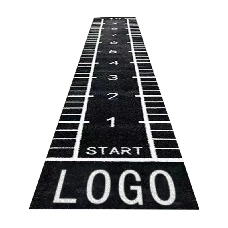 

Персонализированные 15 мм полипропиленовый материал, черный тренажерный зал, газон, индивидуальный дизайн логотипа, спортивные санки из искусственной травы