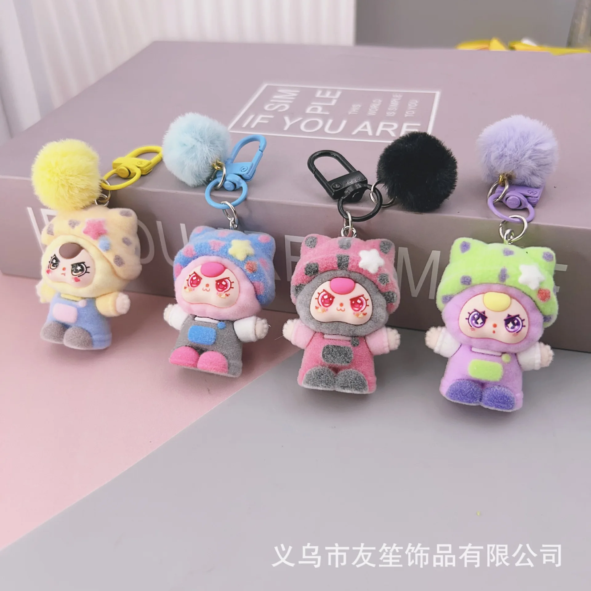 

Adorable Dopamine-Coloured Bear Baby DIY Pendant Charm Charming Mini Fashion Keyring