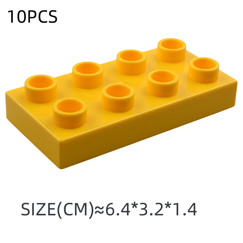 2X4 Big Size Bricks DIY Creative Bulk thinly Building Blocks Educational Kid Toys Large Particles Slope Brick Compatible With