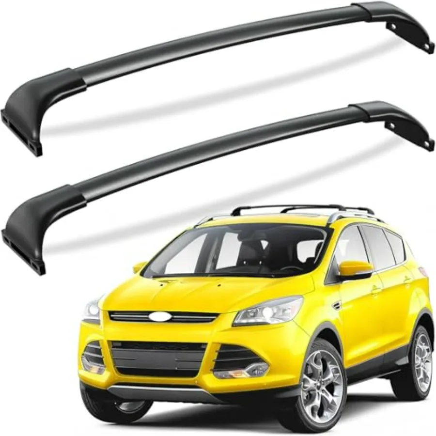 

All-Aluminum Roof Racks Cross Bars Compatible with Escape 2013-2019 Heavy Duty Black Aluminum Crossbar Roof Rail Cargo Carrier