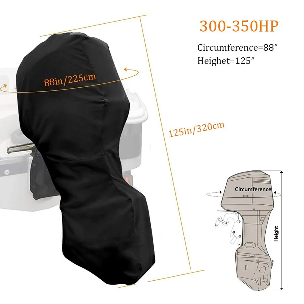 Motor Engine Boat Cover Half Outboard Waterproof Protector Dustproof Yacht Marine 420D For 6-15HP/15-20HP/20-30HP/30-60HP Parts