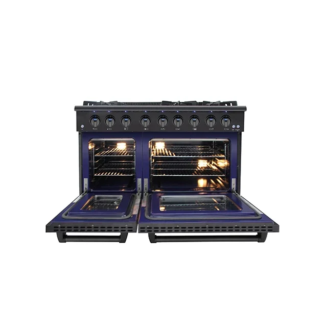 Hyxion Stainless steel Factory Industrial 6-Burner Gas Cooking Range  Electric Oven Gas Range