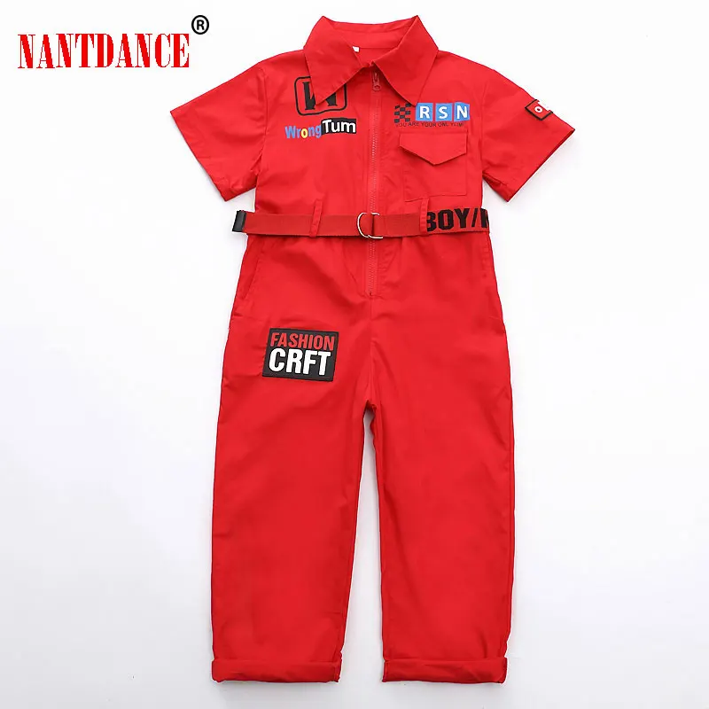 Hip Hop Dance wear Outfits Stage Costumes Coverall Clothes Girls Jazz Modern Dancing Costumes Clothing Suits Kids Children