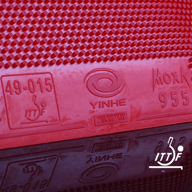 YINHE 955 Green/Black/Red Long Pips Table Tennis Rubber OX/0.7mm Sponge Ping Pong Rubber Offensive Type ITTF Approved