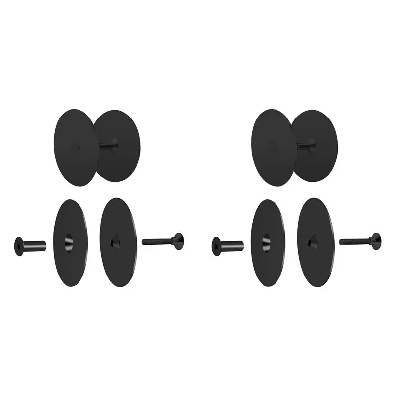 【RECOMENDAR】4 مجموعات من ألواح غطاء فتحة الباب، لوحة غطاء ديدبولت مستديرة بقطر 2-5/8 بوصة، لوحة غطاء فتحة مقبض الباب باللون الأسود