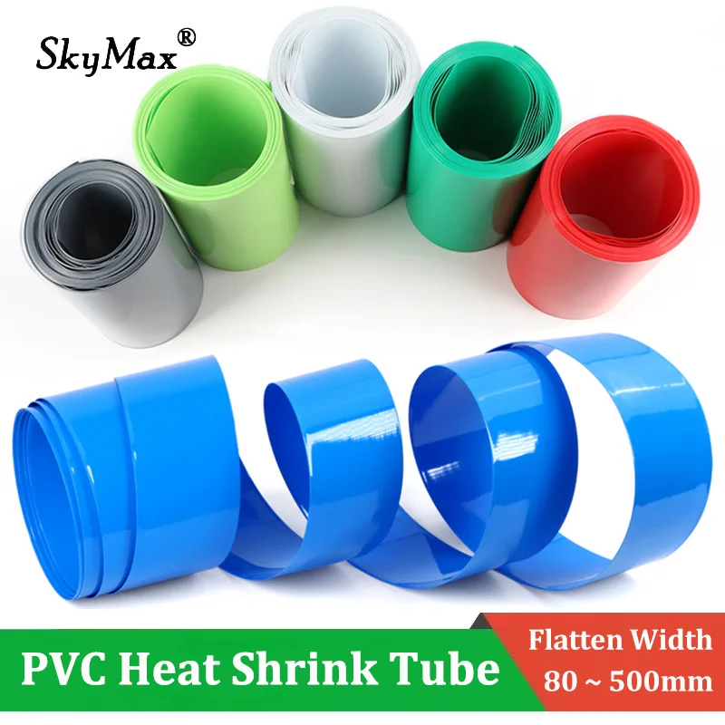 PVC Heat Shrink Tube 80 90 103 120 130 140 150 160 170 180 200 - 500mm Lipo Battery Pack Film Wrap Insulated Protective Sleeve