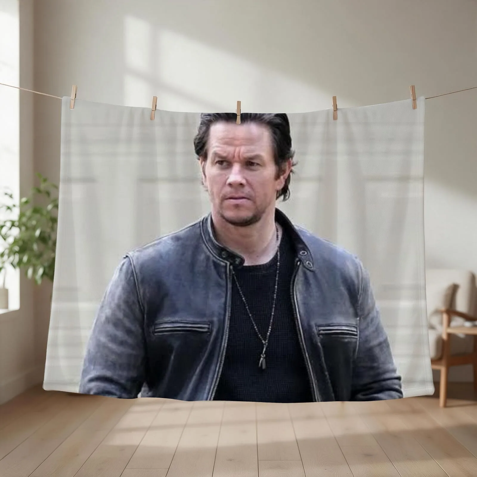 mark wahlberg Throw Blanket couch cozy soft plush fuzzy picnic outdoor blanket
