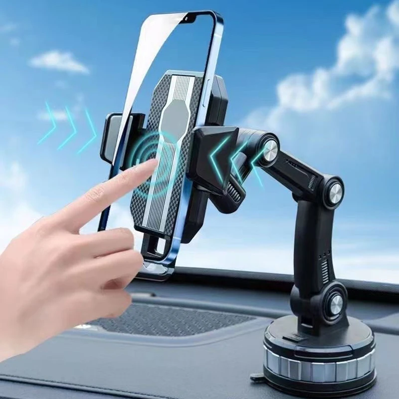 Phone Mount For Car Center Console Stack Super Adsorption Phone Holder On-Board Suck Support Clamp Bracket Universal