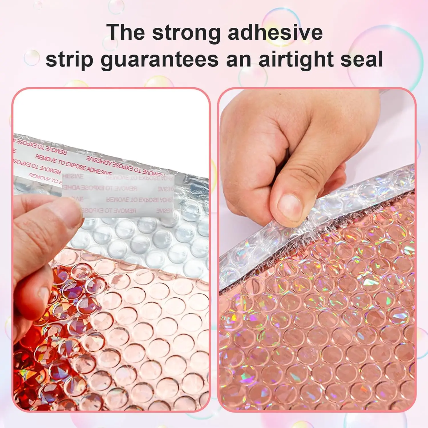 Laser gold 100 Pcs Bubble Mailers Metallic Bubble Mailers Waterproof Poly Padded Envelopes Self Sealing Cushion Envelopes