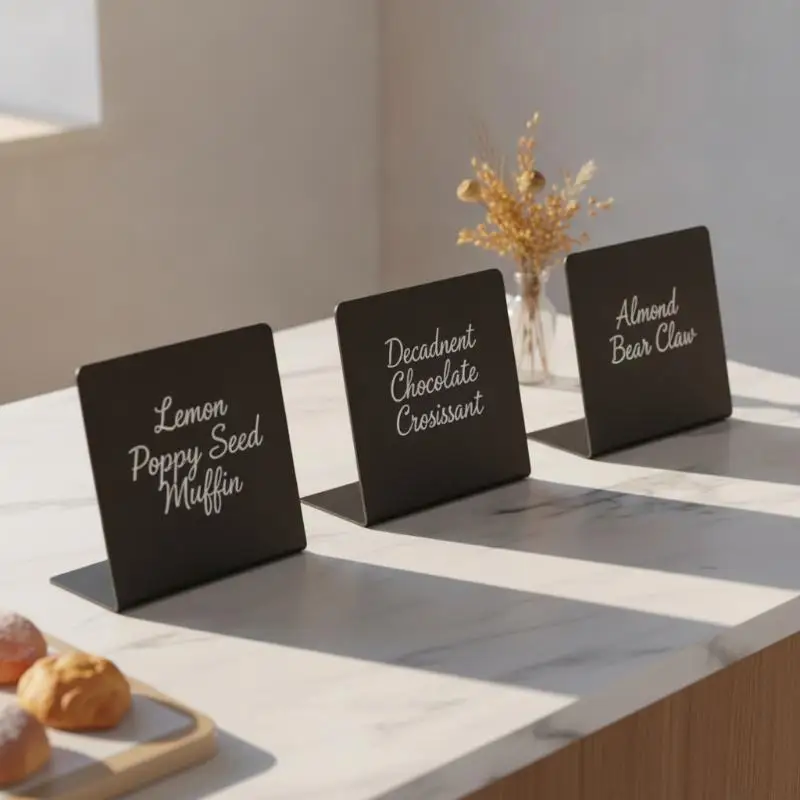 10PCS Portable Mini Erasable Chalkboard Signs Easel Style Food Price Tags Menu Boards for Outdoor Picnic