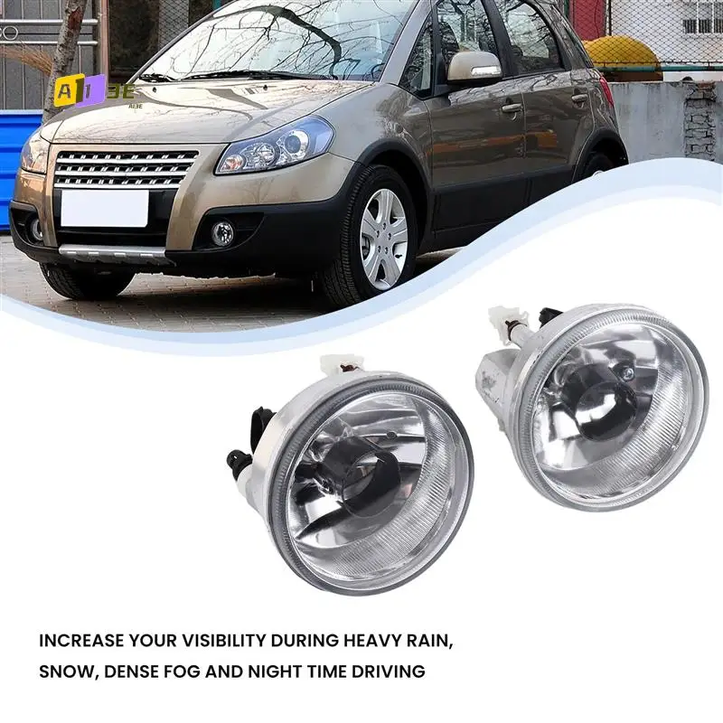 

A03E-1Pair Car Front Bumper Fog Lights Assembly Driving Lamp Foglight For Suzuki SX4 2007-2012 Aerio 2002-2004