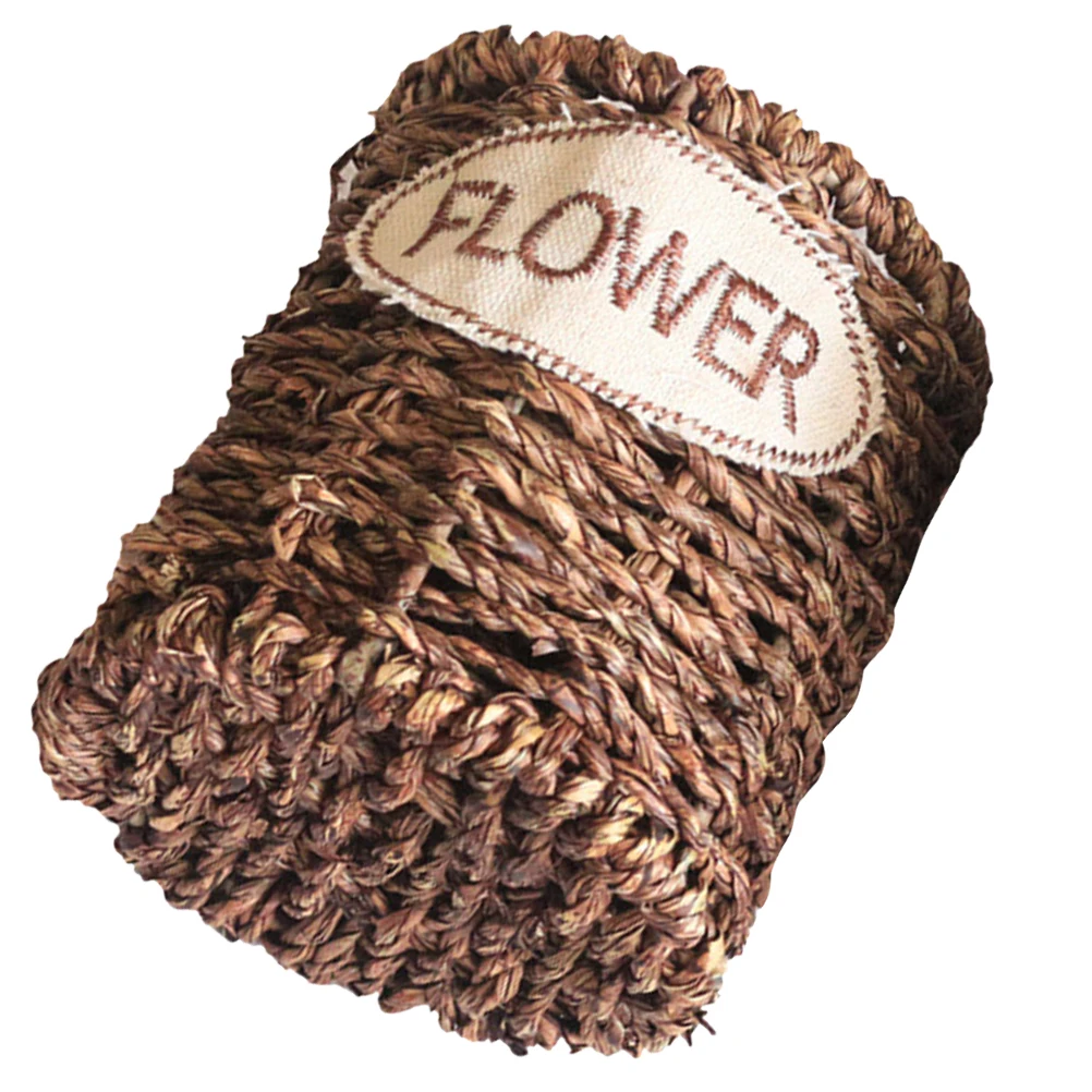 

Woven Pen Holder Natural Style Desktop Organizer For Pens Pencils Makeup Brushes Storage Wicker Stationery Container Desk