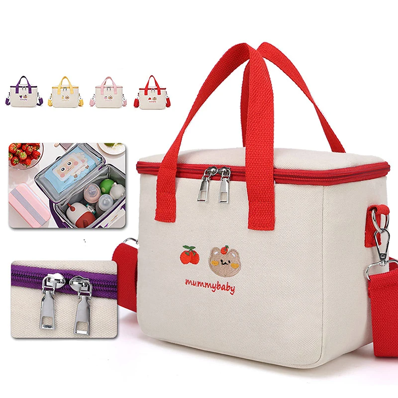 

Portable Lunch Bag Rice Tote Cooler Handbag Light Food Salad Bento Box Student Office Worker Hermetic Box Outdoor Picnic Bags