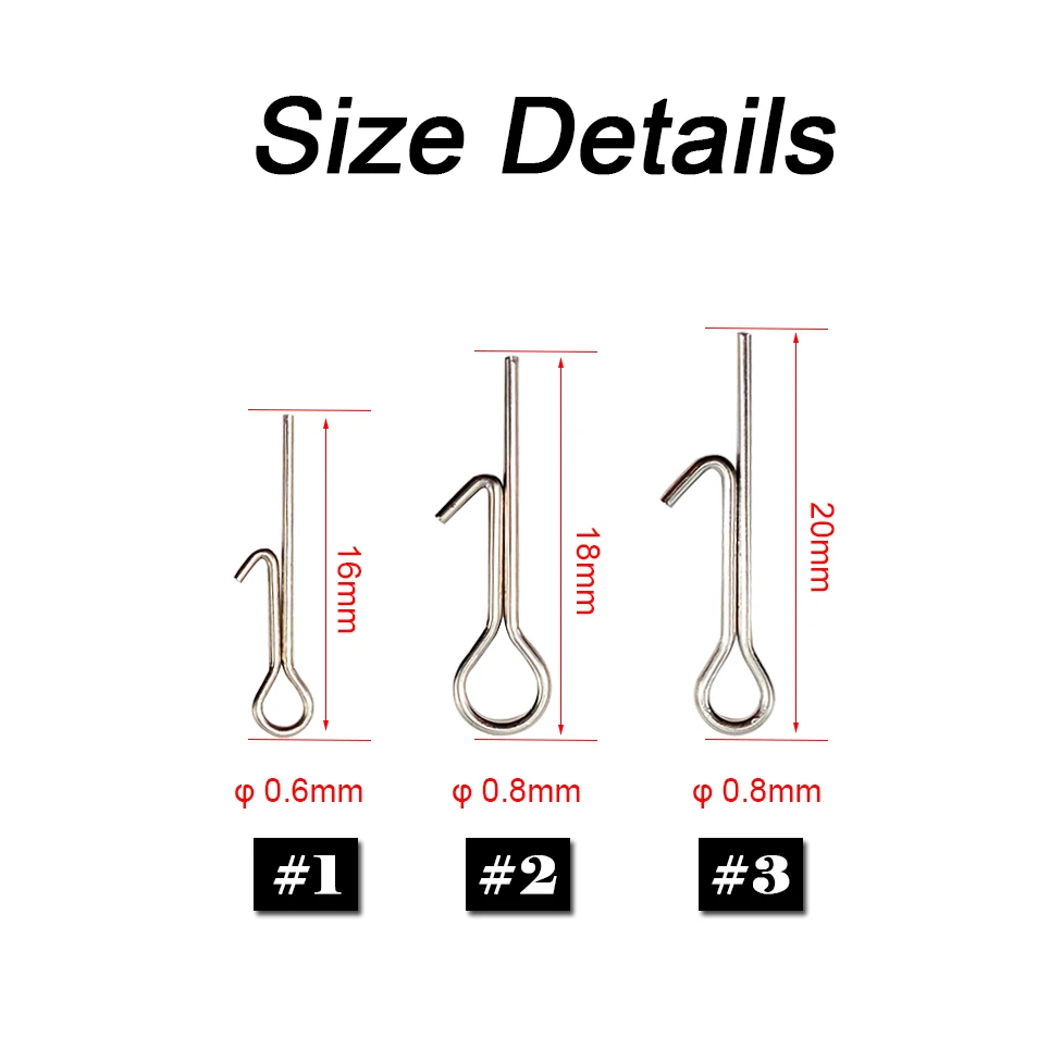 خشب الورد 100 قطعة مساعدة لينة الصيد السحر الطعم ستينغر سبايك هوك المسمار كرنك ربط دبابيس إبرة قفل ثابت الملحقات أداة