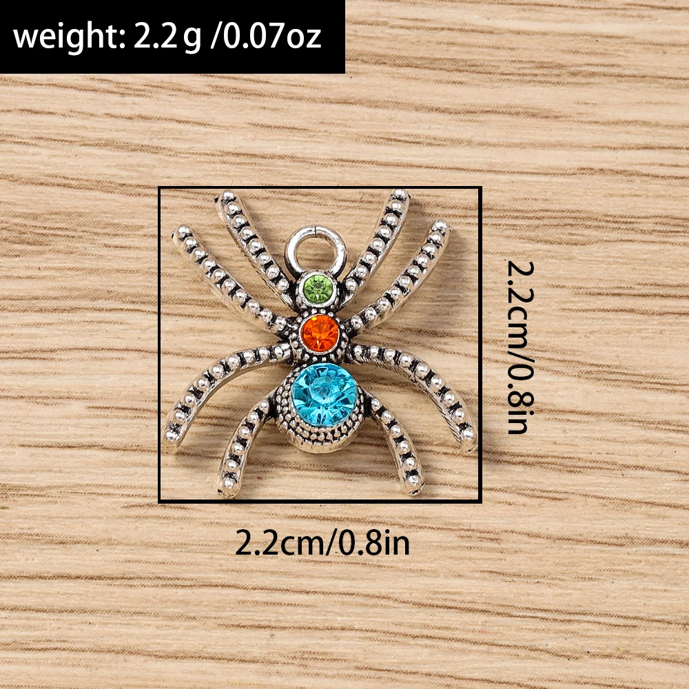 Tusember 10 Stück neue Halloween-Charms Kürbis Böser Geist Vampir Fledermaus Spinne Charms Anhänger für DIY Ohrring Halskette Schmuck – Detail 12