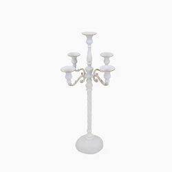 Metal Candelabra for Wedding Table Decorations Candlestick Gold White Silver 5 Arms 63 cm 73 cm 89cm