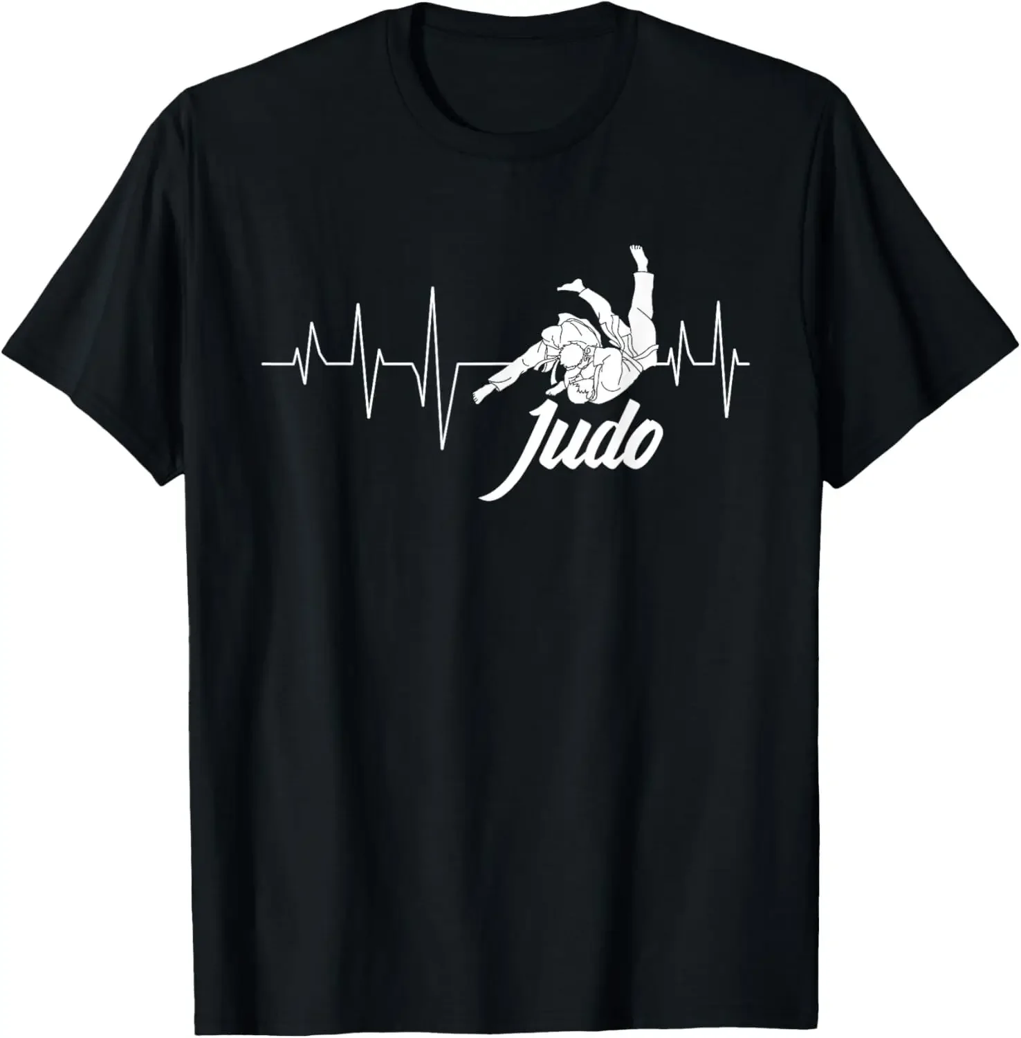 Judo - Pulse Heartbeat Martial Arts Fighter Judoka Judoist T-Shirt Custom Printed Graphic T Shirts Gifts for Men Summer Tops