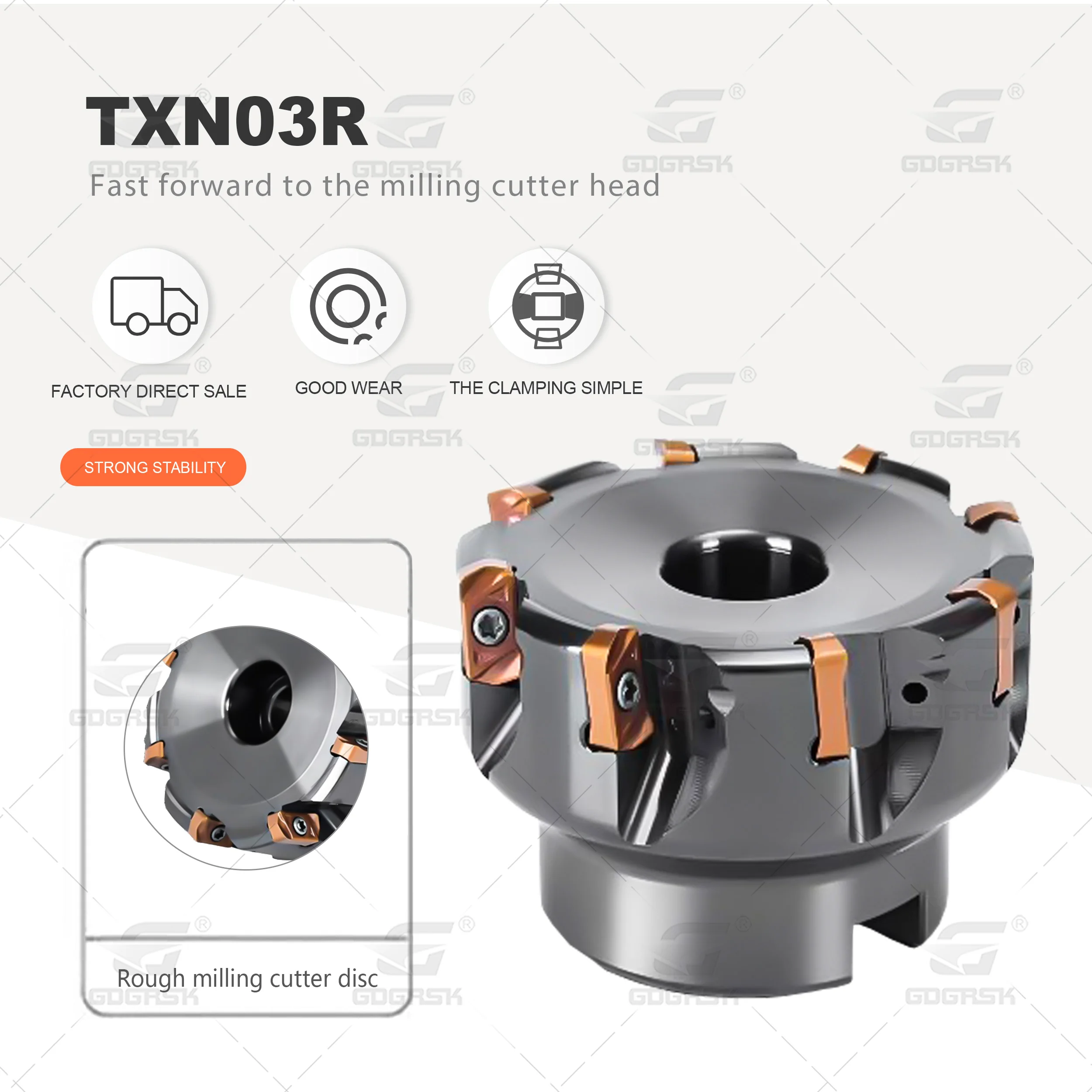 

TXN03R035M160E06 100M320E12 CNC Efficient Fast Forward To The Milling Cutter Head LNMU0303ZER CNC Lathe Carbide Milling Inserts