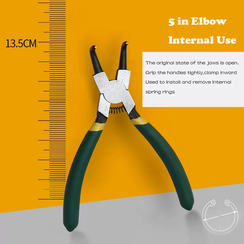 5/7/9 Zoll Spreng ring zange Set Hochleistungs-Innen-/Außen-Sicherungs ring zange Kit gerade gebogene Backe zur Aufbewahrung von Ringent ferner – Detail 9