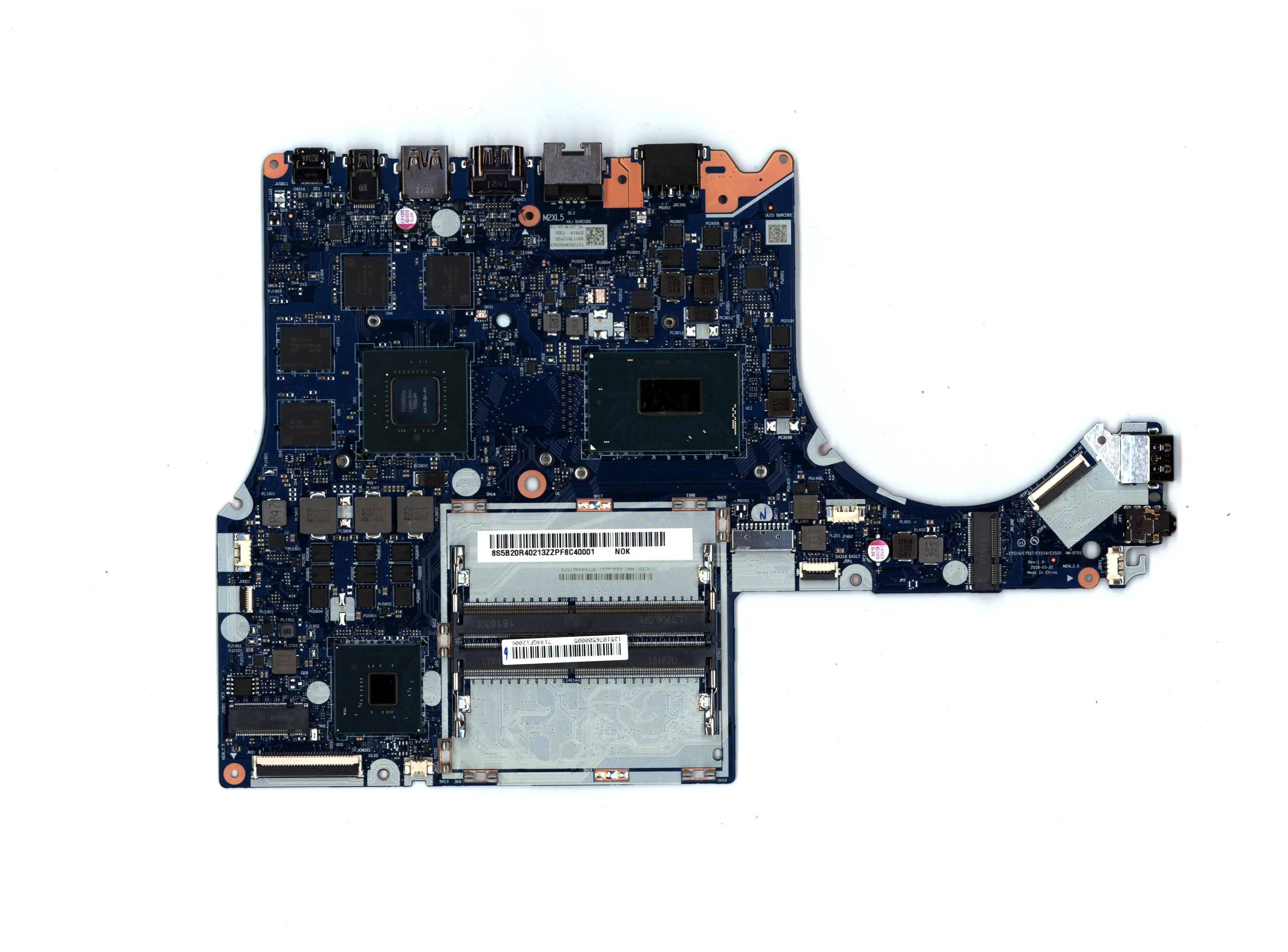 NM-B701 Mainboard For Lenovo Legion Y530-15ICH Laptop Motherboard With i7-8750H I5-8300H CPU 100% Test OK