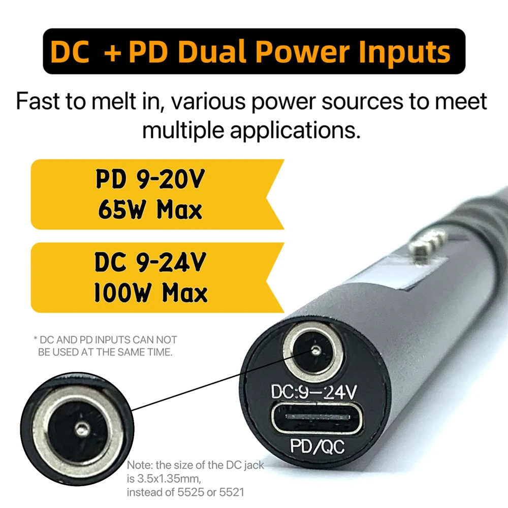 L245P PD 65W DC 90W Soldering Pen Portable Electric Soldering Iron Aluminum Alloy CNC Shell Compatible for JBC245 L245