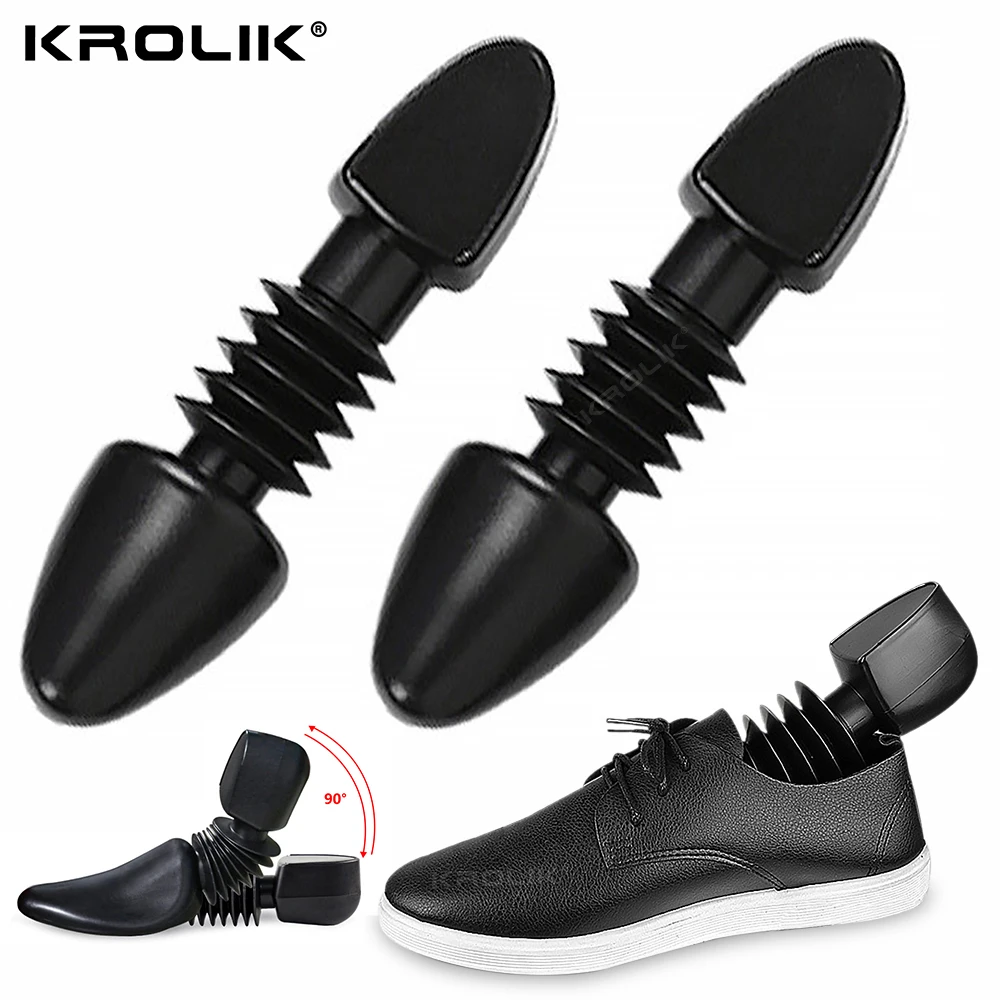 Juego de 2 piezas de árboles de zapatos de plástico de longitud ajustable para hombres y mujeres, ensanchador de zapatos, Protector de arrugas,