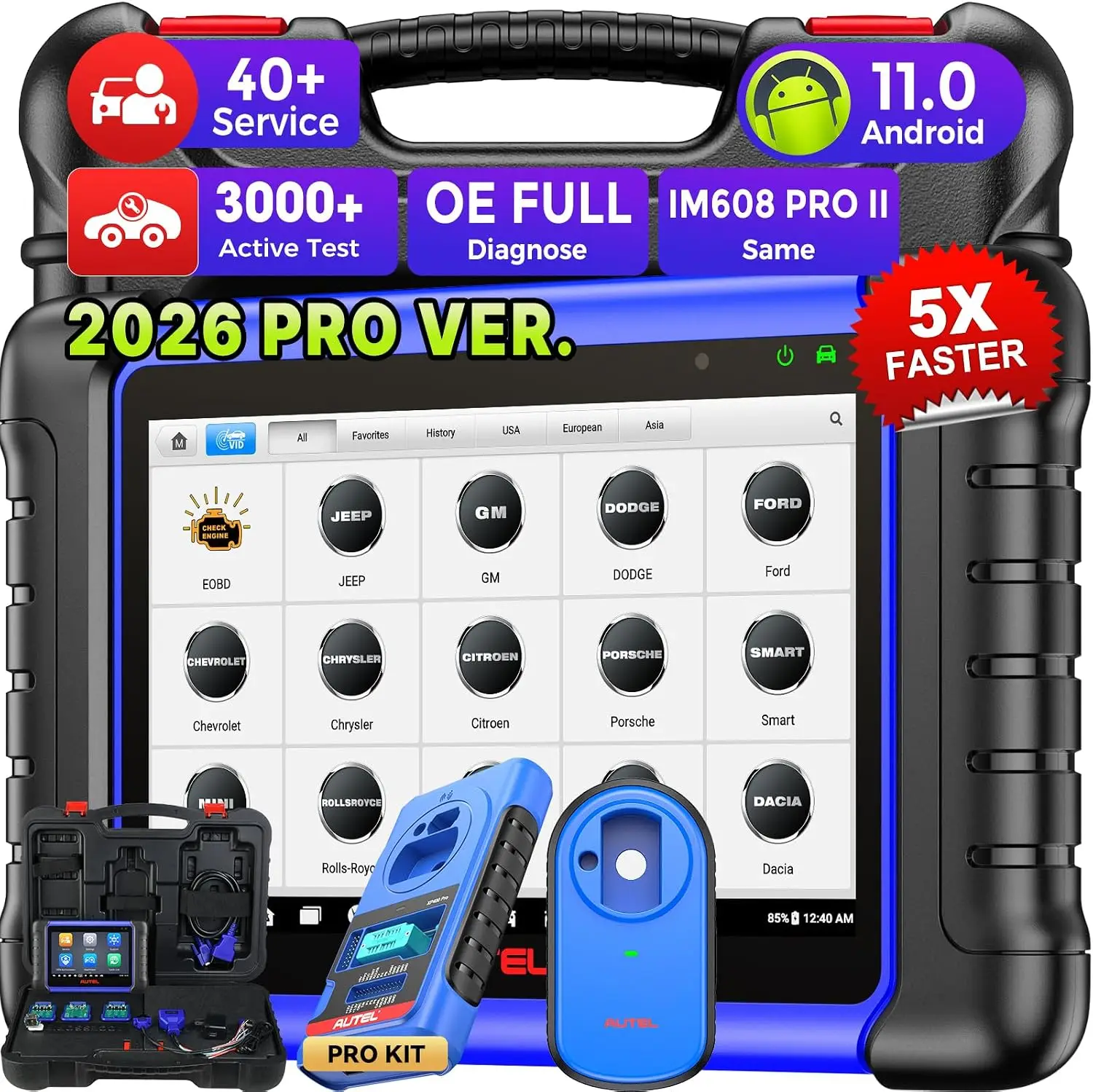Autel OBD2 Automotive Scanner IMMO Key Programming Diagnostic Tools For All Cars All-in-One Programmer Free Shipping