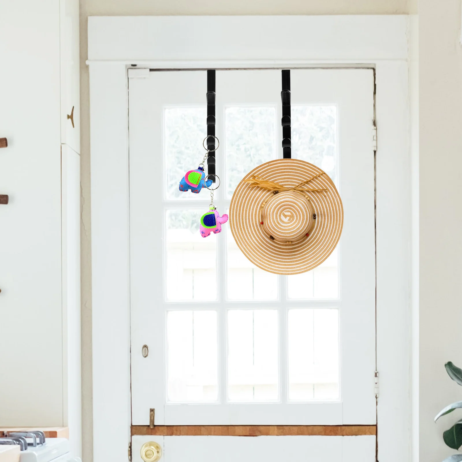 

3pcs 5-Tier Over Door Hook Hanger Door Back Coat Hat Towel Organizer Space Saving For Bathroom Kitchen Bedroom Garage Abs