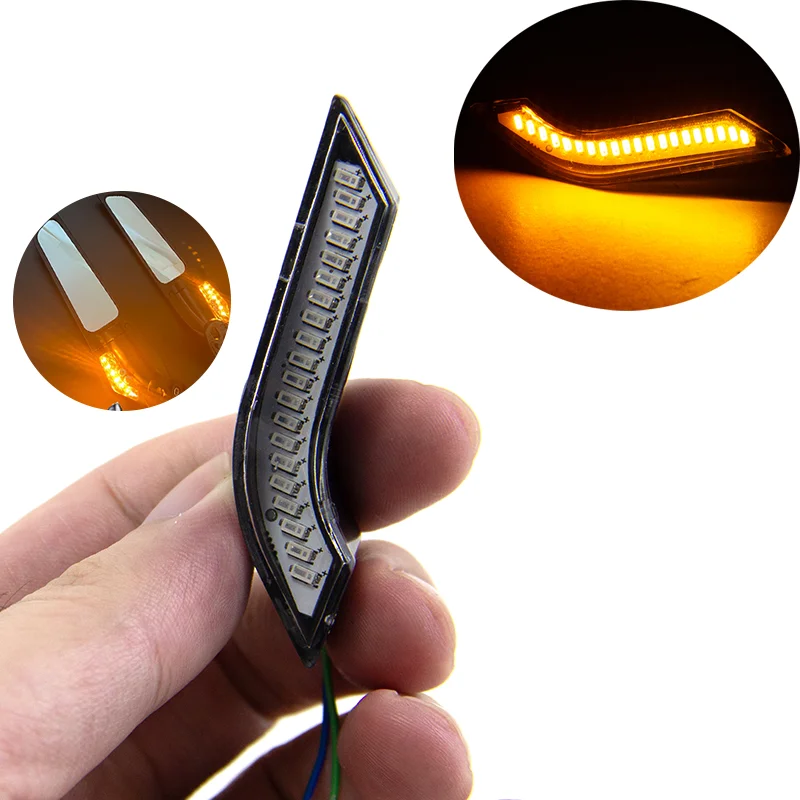 

Moto Mirror Flasher Blinker Indicator Led Lamps Universal Motorcycle Rearview Mirrors Flashing Signals Lights