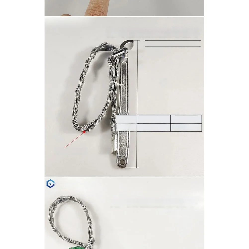 Iron Filter Wrench 12 Inch with For BRAIDED Steel Wire Belt for Secure Grip During For Oil Diesel Filter Removal