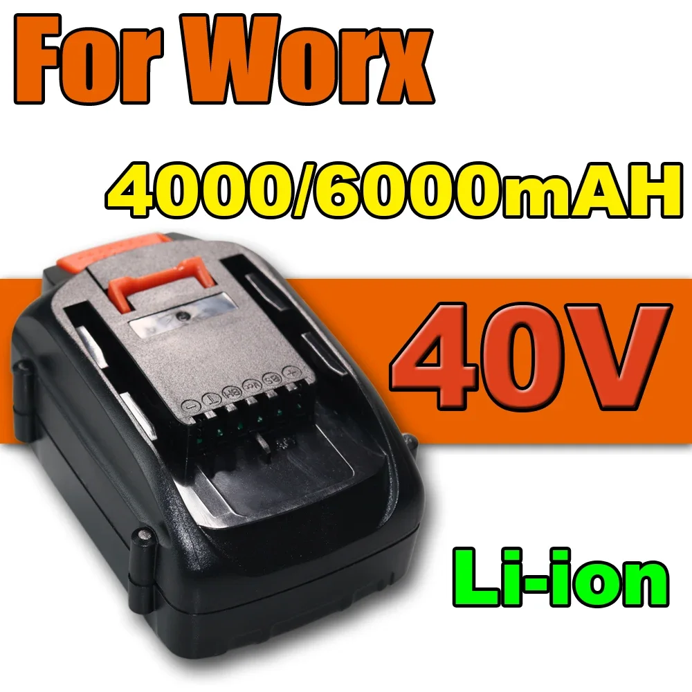 

For WORX New 40V 4000mAH/6000mAH Replaceable Lithium-Ion Battery WA3580