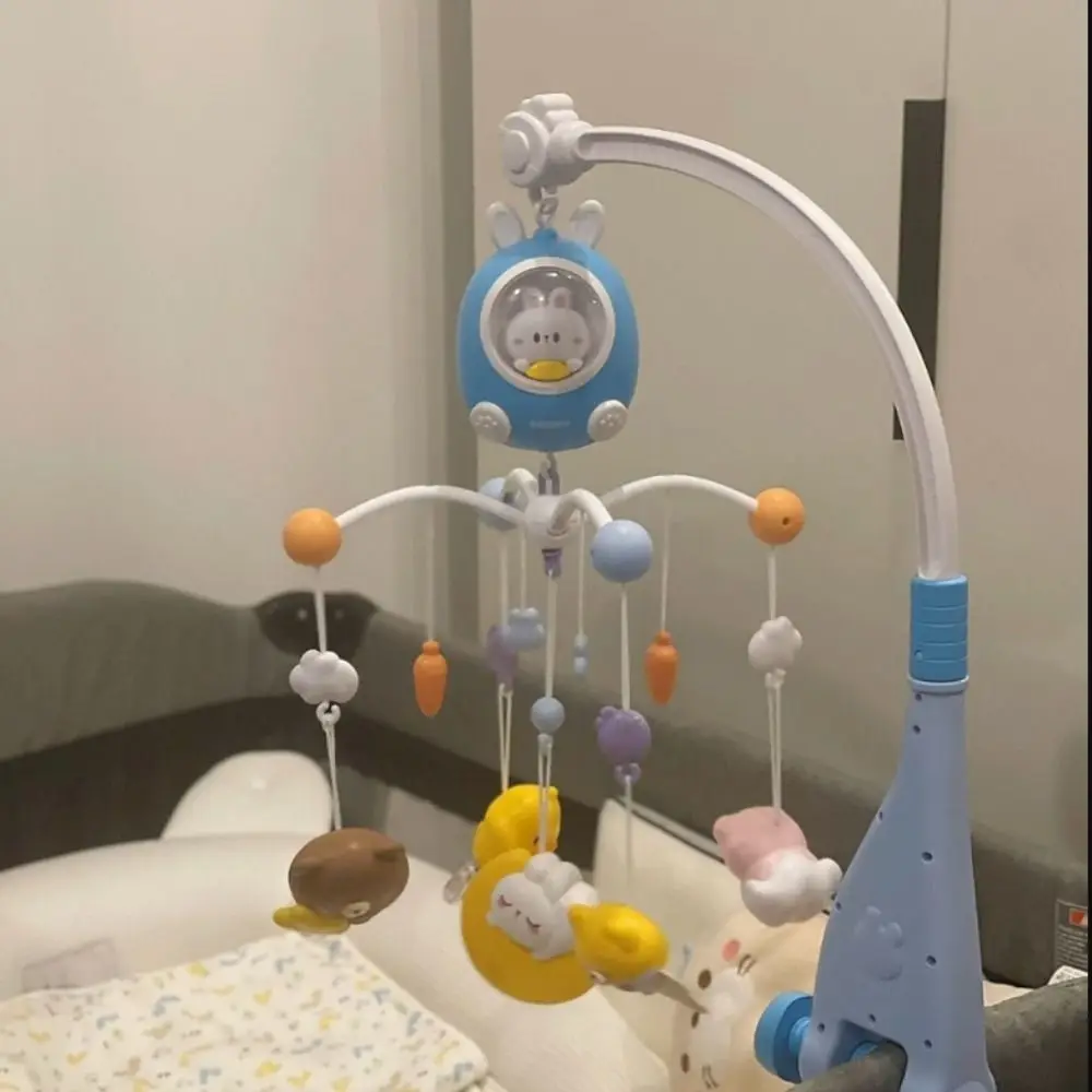 Met verlichting Roterende bedbel Muziekprojectie Hangende stijl Babybedje Mobiel Roterend ontwerp Kinderwagen Hangende pasgeboren baby