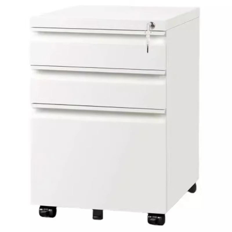 Office mobile cabinet, under-desk archive file cabinet, low metal cabinet, storage cabinet with wheels, small cabinet