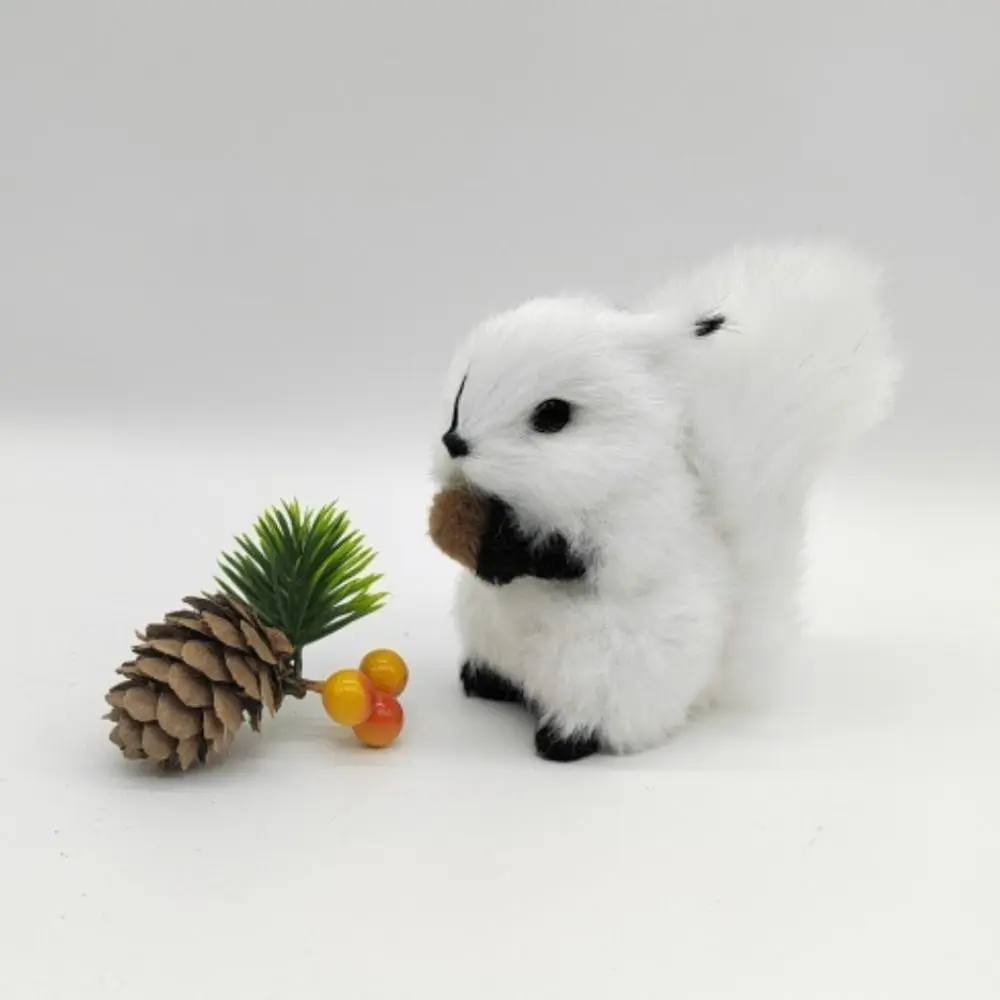 

Big Tail Squirrel Plush Toy PP Cotton Soft Plush Squirrel Doll White Belly Comfortable Squirrel Stuffed Plushie Doll