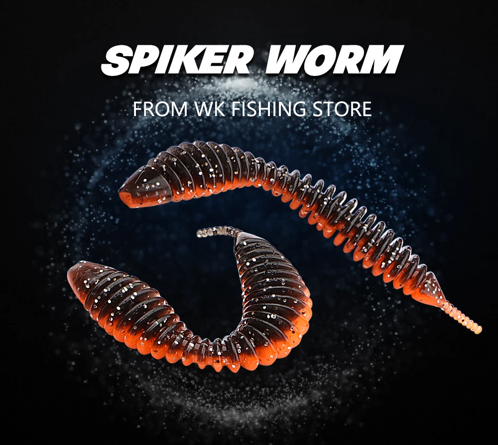 Spiker-Wurmköder bei 5 cm, 7 cm, weiche Köder für Barsch, Bass-Angelköder, TPE, TPR, schwimmendes Drop-Rig, weicher Köder, UV-Glüh-Wurmköder – Detail 2