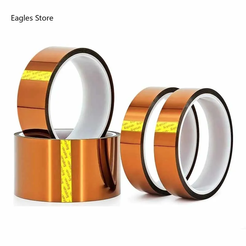 30M Kapton Tape Width 8-50mm Heat Resistant Gold-High Temperature High Insulation Electronics Industry Welding Polyimide Tape