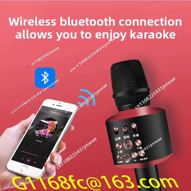 "85KHz Wireless Bluetooth Microphone – Handheld AI Live Singing System with Stereo Sound"