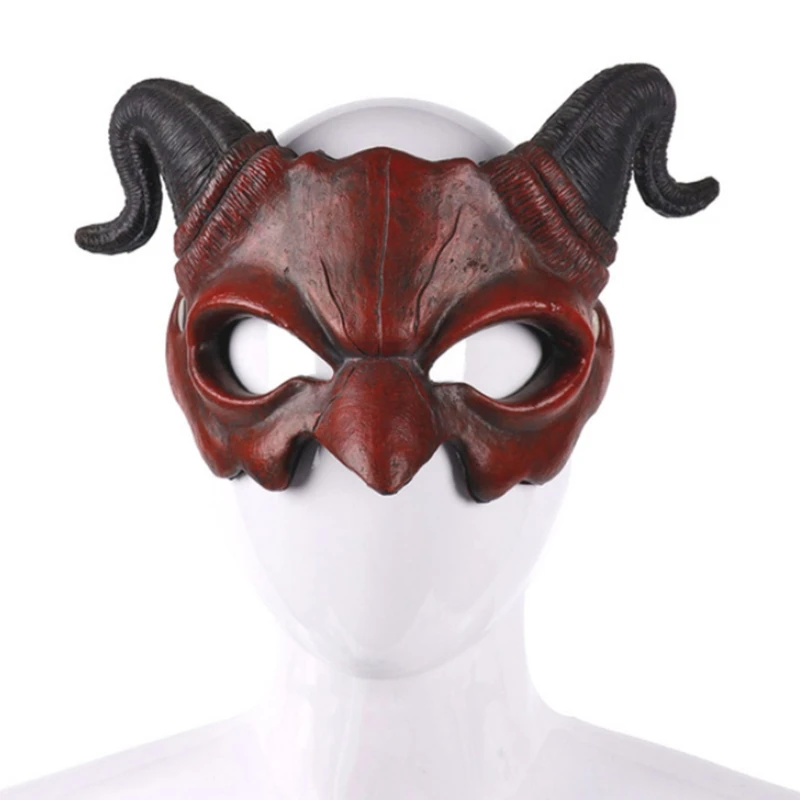 Halloween PU foam Face Mask Devil mask cosplay Goat mask sheep masks Horror scary props image 3